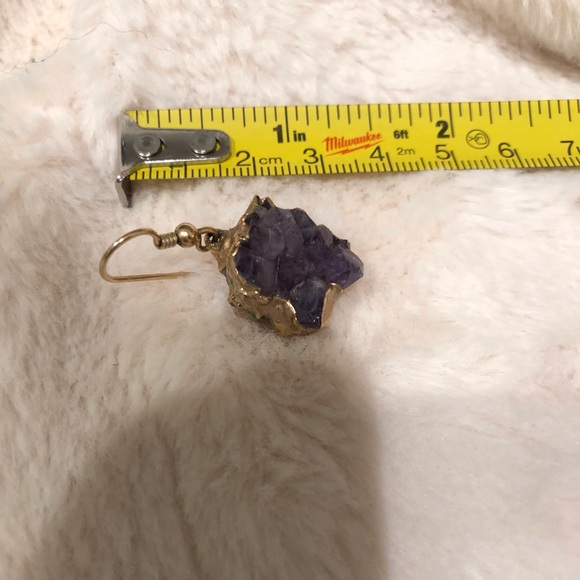 Amethyst Stone set in 14K Gold 3 piece set - Picture 4 of 8
